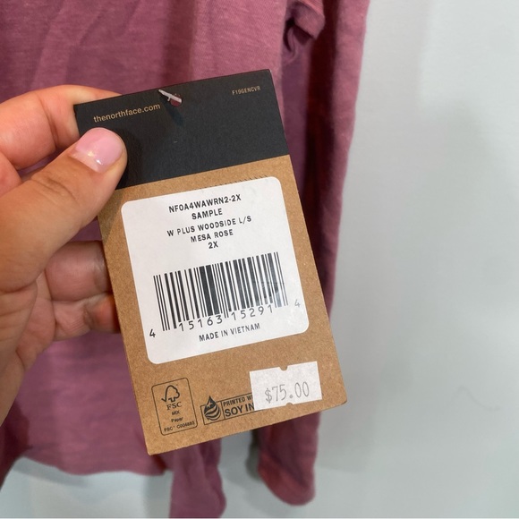 NEW North Face Womens Long Sleeve Cotton Turtleneck Size XXL - Picture 4 of 7